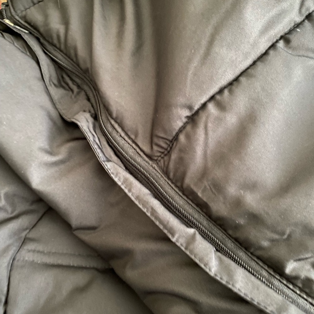 Calvin Klein Black and Gray Puffer Jacket with Fur Trim - Picture 9 of 9